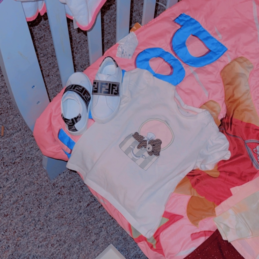 Fendi Kids Shirt And Shoes ! Worn Once Used But New